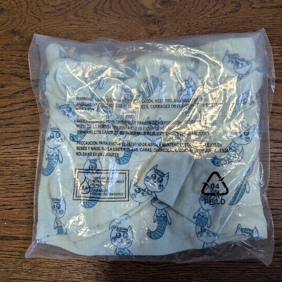 Kate Quinm Skirted Bloomer Skirt Mermaid Cat Organic Cotton Size 3T - Picture 4 of 5